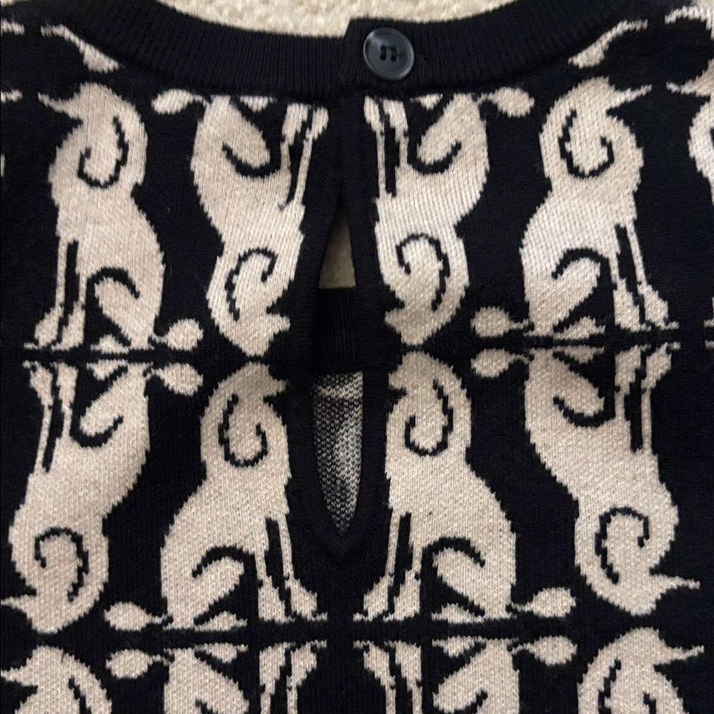 Anthropologie Maeve Black and Cream Knit Top - Picture 5 of 6